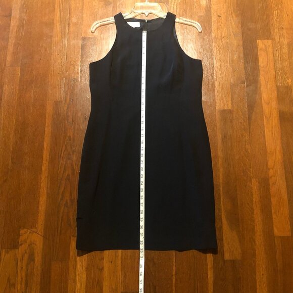 Jones New York Petite 100% Silk Black Sheath Dress 8P - Picture 5 of 9